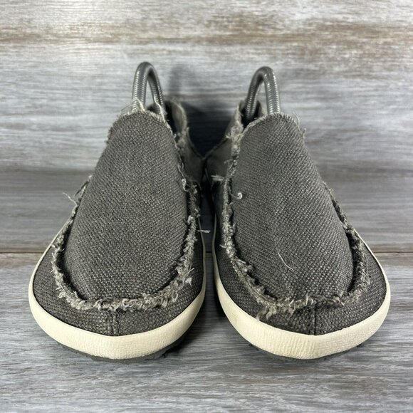 Sanuk Men's Rounder Hobo Slip On gray Canvas Loafers (Fits like a 7 but shoes 8) - Picture 2 of 10